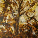 an autumn scenery in abstract